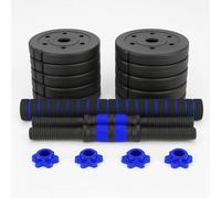 30kg Adjustable Dumbbell & Barbell Set with Connecting Rod - Home Gym Weight Lifting Kit for Strength Training, Muscle Building & Fitness Workouts (30 Kilograms)