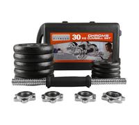 30KG Cast Iron Adjustable Dumbbells Weight Barbell Set Men Women | Adjustable Dumbbell Set with Collars for Home Gym Bodybuilding, Weight Training, Strength Training