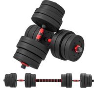 30kg Dumbbell Barbell Set Adjustable Weights Home Gym Strength Training Kit