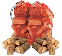 30KG Kiln Dried Wooden Logs Coal Alternative Fuel for Hotter Burning Fires. Firepits. Only 20% Moisture Comes with The Log Hut Woven Sack. (30KG)