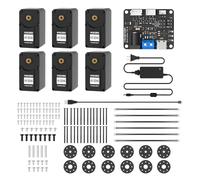 30KG Serial Bus Servo High Voltage Wear-Free Magnetic Encoder Anti-Vibration Precise 360°Angle Control & Seamless Rotation Compatible with LeRobot LeKiwi OpenDuck Robotics, Servo Motor HX-30HM*6
