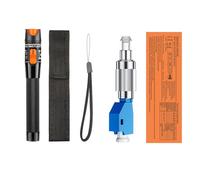 30KM 30MW Fibre Optic Red Light Pen Tester with FC Male to LC Female Adapter Visual Fault Locator 650nm Testing Tool for Fault Detection Installation Verification Tracing