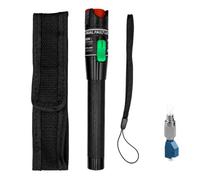 30KM Visual Fault Locator Fiber Optic Tester, 650nm Red Light VFL Pen with 2.5mm Universal Connector & FC Male to LC Female Adapter, Fibre Optic Cable Fault Detector for FTTH CATV Network Maintenance