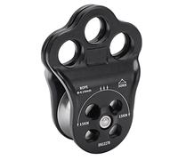 30KN Micro Pulley Ball Double Bearing, 3 Holes Pulley Hitch Climber Pulley Rescue Equipment Dual Bearing for Progress Capture System Rigging Hauling Rescue Arborist Tree Climbing