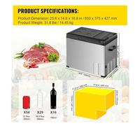 30L 40L 50L Mini Car Refrigerator Portable Small Fridge Freezer 12V/24V DC 110-240 AC Cooler For Outdoors Caravan Camping(40L)