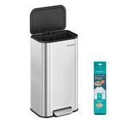 30L/50L Kitchen Bin Soft-Close Lid, Metallic Silver / 30L