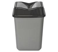 URBNLIVING 10L/20L/30L/50L Plastic Waste Management Recycling Bin Trash Can Dustbin with Butterfly Lid for Office, Kitchen and Bathroom (30L Black/Grey)