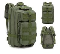 30L Capacity Military Tactical Backpacks Molle Army Assault Utility Pack 3 Day Bug Out Bag Hiking Treeking Camouflage Hunting - 23 * 25 * 45cm (Green)