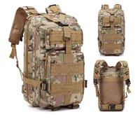 30L Capacity Military Tactical Backpacks Molle Army Assault Utility Pack 3 Day Bug Out Bag Hiking Treeking Camouflage Hunting - 23 * 25 * 45cm (CP)