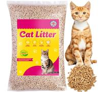 30L Cat Litter Clean & Easy To Use Ultra Absorbent Biodegradable Wooden Pellets, Odour Control, Natural Scent, Soft Bedding For Comfort Unscented (1 x 30L)