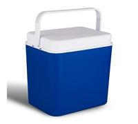 30L Cool Box, Lightweight Portable Ice Cooler with Handle & Lid, Insulated Cooler Box for Camping, Picnic, Beach & Travel, Keeps Food & Drinks Hot or Cold (Blue/White)