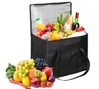 30L Cooler Bag, Portable Lunch Bag with Zipper, Food Camping Coolers, Food Delivery Bag Large Ice Bag Thermal Insulation Picnic Bag, Large Soft Cooler Bag Great for Outdoor/Camping/BBQ/Picnic