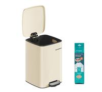 30L Kitchen Bin with Inner Bucket, Sand Beige / 5.2-Gallon (20 L)