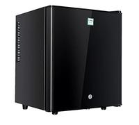30L Mini Fridge Under Counter Freestanding Larder Refrigerator Table Top Fridge With Cooling And Heat Function LED Light + Lock And Key Quiet For Bedrooms, Hotels & Guest Houses (Color : Black solid