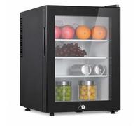 30L Mini Fridge With Lock And Glass Door, Upright Compact Cooler | Quiet 28dB operation and compact upright design suitable for offices and dorm rooms