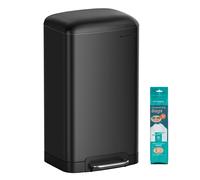 30L Pedal Rubbish Bin, Black