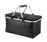 30L Picnic Basket Cooler Bag - Extra Large Insulated Cool Bag for Camping, BBQ, Travel & Picnic Waterproof Folding Lunch Food & Drink Cooler Box with Carry Handle Portable Outdoor Ice Cooling Basket