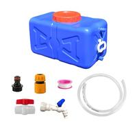 30L Portable Water Tank - 8 Gallon Campervan Water Tank with Spigot, Food-Grade Plastic Water Container Camping, Fresh/Dirty Water Storage Tank for UK Outdoor, Garden (Blue, 30L)
