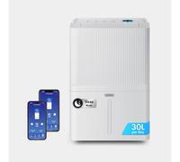 VonHaus Dehumidifier 30L/Day, 5.3L Water Tank - WiFi/Smart Moisture Extraction Machine For Damp, Condensation, Laundry/Clothes Drying, Prevents Mould & Smells - For Home, Bedroom, Utility Room & More