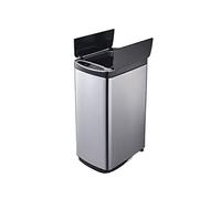 30L Smart Induction Trash CanLarge Capacity Kitchen Waste Bin with Lid Automatic Sensor Sleek Silver Design for Home and Office Use