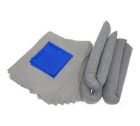 30L Spill Control Kit With 15 Absorbent Pads And 3 Socks For Oil And Fuel Spills