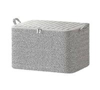 30L Storage Bags with Zips Large Storage Box with Lids, Bedding Storage with Reinforced Handle Super Load-bearing, Packing Boxes for Clothes Duvets Comforters Blankets Bedding