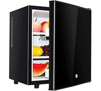 30L Table Top Small Refrigerator, Real-Door Mini Fridge With LED Light, Lock & Key - Fast Cooling Drink And Cosmetic Cooler Freezer For Home, Hotel, Bar, Dorm, Apartment, Office