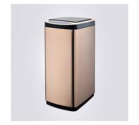 30L Touchless Kitchen Trash Can with Lid Large Capacity Stainless Steel Smart Waste Bin Champagne Color Automatic Household Garbage Bin for Easy Disposal