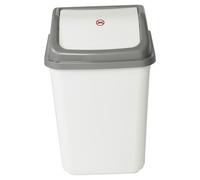 (30L White/Grey) 5/20/30/50L Waste Recycling Bin Swing Lid Kitchen