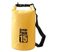 30L Yellow Water Proof Dry Bag 500D Tarpaulin Heavy-Duty PVC Sackback for Kayaking Boating Canoeing Fishing Rafting Swimming Camping Snowboarding