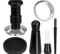 30lb Constant Pressure Espresso Tamper with Dual Spring, 5-in-1 Coffee Distribution Tool Set for 58mm 54mm 51mm Portafilter, Self-Leveling Stainless Steel for Barista Accessories Kit(54mm)