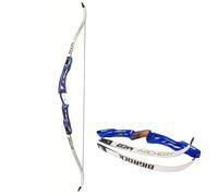 30lb Right Hand Takedown Recurve Bow Set, Black Longbow with Quick Assembly & Disassembly for Archery Practice