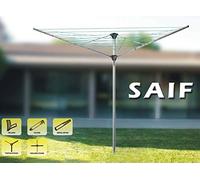 30m 3-Arms Rotary Garden Washing Line Clothes Airer Dryer Pole Powder Coated Steel Folding Laundry outdoor Support prop Airer Tree umbrella system