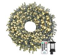 30M 300 LED Christmas Lights Outdoor, Warm White String Fairy Lights Mains Powered, 8 Modes Waterproof Christmas Tree Lights with Remote for Outside Indoor Party Garden Bedroom Christmas Decorations