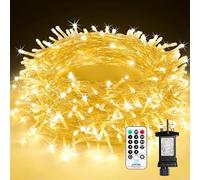 30M 300 LED Christmas Tree Lights, 8 Modes Warm White Fairy Lights Plug in, Waterproof String Lights Mains Powered with Remote/Timer for Outdoor Indoor Party Garden Bedroom Christmas Decorations