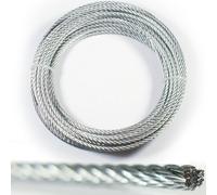 30M 3mm Wire Rope Lashing Cable Zinc Plated Steel Stranded Metal Hoist Line