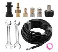 30M High Pressure Washer Hose Kit Drain Pipe Cleaning Hose, Sewer Jetter Kit Compatible with Karcher K2 K3 K4 K5 K6 K7 Series & Bosch Household Pressure Washer