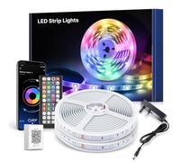 30M LED Strip Lights, Ultra Long Bluetooth RGB Light Strips with Remote & App Control, Colour Changing Tape Lights, Music Sync Dimmable Lighting for Bedroom, Living Room, Gaming Room & Christmas Decor