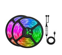 30m LED Strip Lights - USB Powered with Built-in Controller, 2x15m Rolls for Versatile Indoor Use, Ideal LED Lights for Bedroom, Home, Office, Ambience Lighting, Easy to Install, No Remote Needed