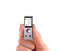 30M Mini Laser Measure Device - Smart Digital Laser Measurement Tool, Portable Handheld Range Finder, USB Rechargeable (Silver)