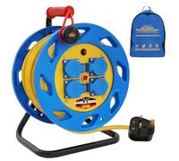 30m Outdoor Extension Lead,4 Socket Heavy Duty Extension Reel,Thermal Cut-Out,13A Fused UK Plug,Ideal for Garden,Lawn Mower,Office Use