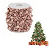 30m Pearl Beads Chain ABS Imitation Pearl Rose Gold String Beads Faux Pearl Link Strands for DIY Craft Garland Wedding Centerpieces