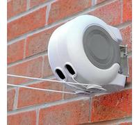 30M Retractable Clothes Line Double Wall Mounted Outdoor Washing Reel