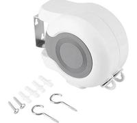 30M Retractable Clothes Reel Double Washing Line Wall Mounted Outdoor Drying New