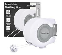 30m Retractable Washing Line - Heavy Duty Double PVC Clothes Line for Outdoor & Indoor Use | Wall-Mounted Twin Cable Extendable Laundry Dryer String Line | Ideal for Gardens & Balconies - EPISENT