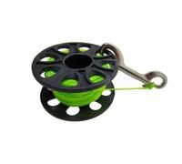 30m Scuba Diving Plastic Spool Finger Reel with Stainless Steel Bolt Snap Hook for Cave, Wreck,Drift Diving(Green)