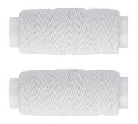 30m White Shirring Elastic for Sewing 2Pcs Stretchy Thread Sewing Machine Shearing Stretch Cord for Knitting Dress Skirt Pants Clothes Cuffs Bracelet Jewelly Crafts Making Resilience Spool, 6MM