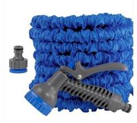 30Meter Expandable Hose Set Blue, Water Hose, Garden Hose, Trick/Magic Hose - Comes with tap Adapter and a 7-Pattern Spray Nozzle - for Watering Needs, Washing Your car, or Giving Your pet a Bath.