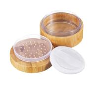 30ml /1oz Empty Loose Powder Jar Container Portable Environmental DIY Make up Cosmetic Loose Powder Case with Powder Puff and Sifter Lid