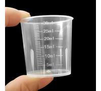 30ml/1oz Plastic Liquid Measuring Cups - Mini Clear Kitchen Medicine Cups Transparent Labs Graduated Beakers Baking Cooking Home Lab Measure Tool - 20PCS